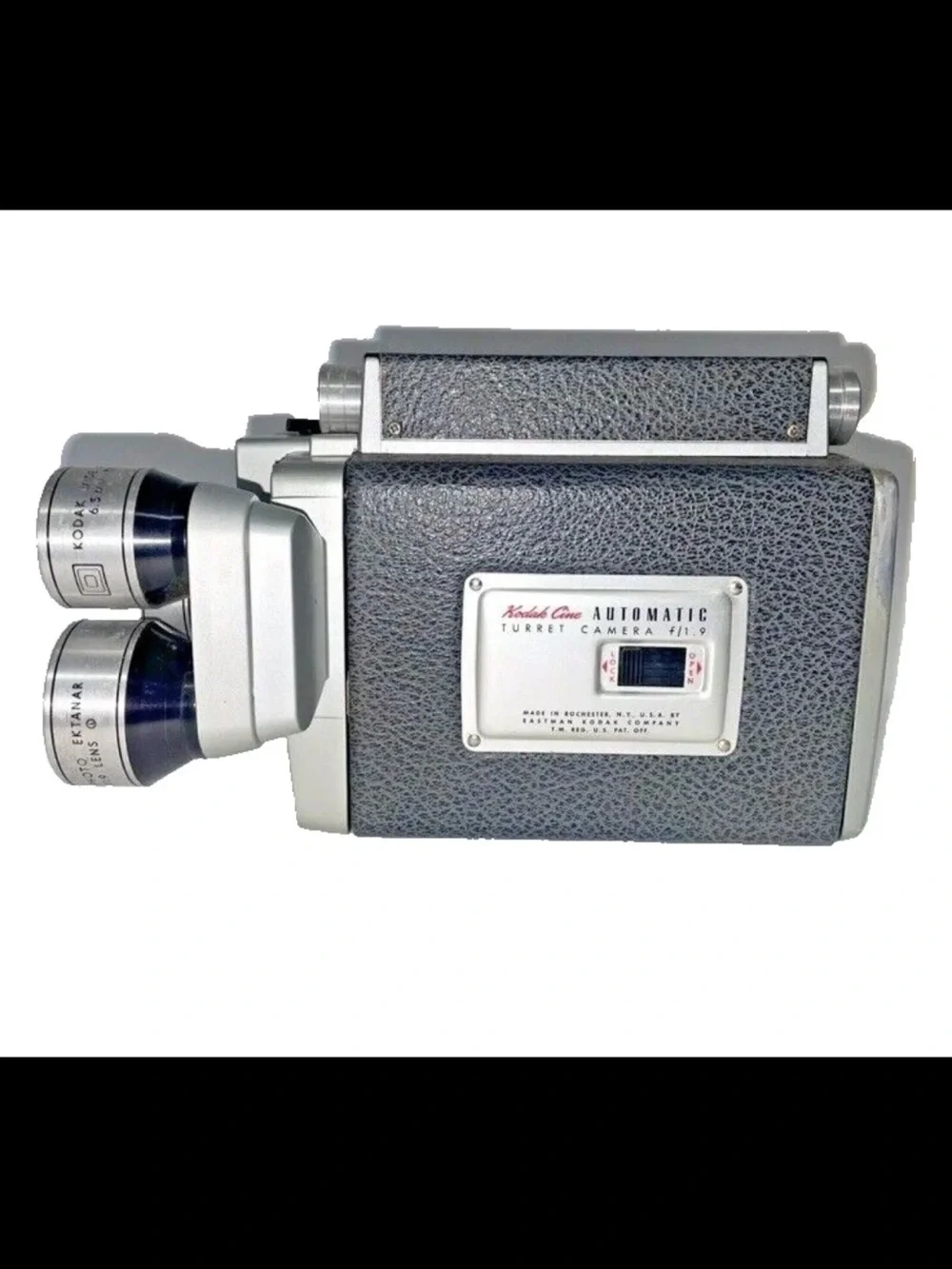 Kodak Turret F1.9 Lens Vintage Multi-Lens 8mm Movie Camera with Flash